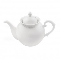 TEA POT- Lacey white