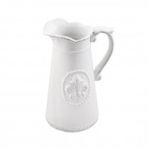 PITCHER- White Fleur de Lys