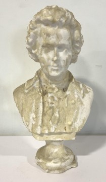 18th C Dressed Male Bust White