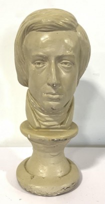 18th C Male Bust High Collar