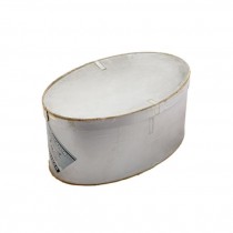 HAT BOX- Silver Oval