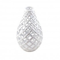 VASE- White Lattice