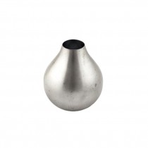 Vase- Brushed Silver Pear