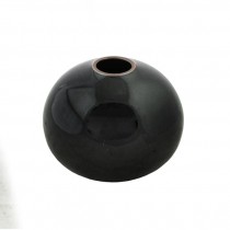 BUD VASE- Black Glazed Globe