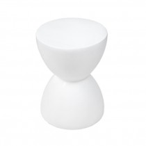 STOOL- White Hourglass Shape