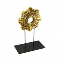 Sculpture-Gold Flower W/Base