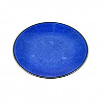 Round Blue Glaze Plate