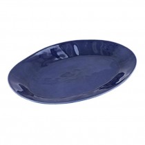 Birdy Blue Glazed Oval Platter