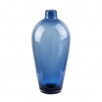 Dark Blu Glass Vase/Narrow Top