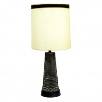 Table Lamp Blk W/Gold/Nubs