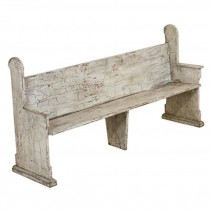 Whitewashed Church Pew