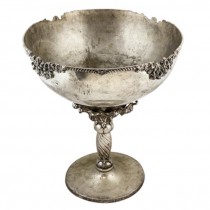 Large Ornate Silver Bowl/Ped