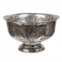 Silver Bowl W/Floral Design