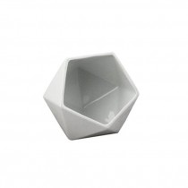 Wht Glass Geometric Bowl