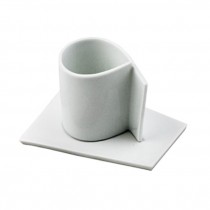 Wht "Folded" Cup & Saucer
