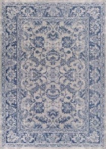 RUG-(5' x 7')Slate Blue Kashan Floral