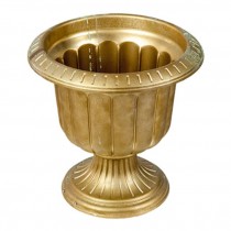 Gold Plastic Urn-Discolored