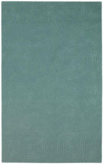 Rug-(5 x 8)Teal Consentric Squares