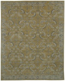 Persian Rug-Gold/Grey Feathers