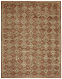 Persian Rug-Wine/Tan Geometric