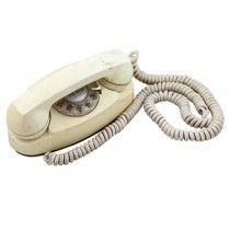 VINTAGE PHONE-Off White Rotary House Phone