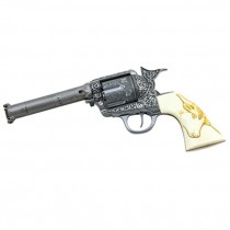 Pistol/Wht Handle W/Bull