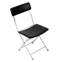Folding Chair/Chrome & Black