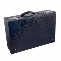 Blk Faux Croc Briefcase