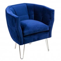 Blue Velvet Armchair/Hairpin