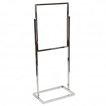 Square Chrome Sign Holder