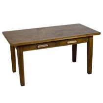 Table-Oak 2 Drawer Courtroom Table