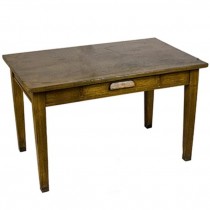 TABLE-Oak Single Drawer  Courtroom Table