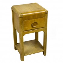 NIGHT STAND-Art Deco/Single Drawer-Circular Pull/Undershelf