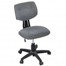 CHAIR-Office A/L Grey Tweed Fabric/On Wheels