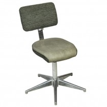 CHAIR-Office A/L Vintage Grey Tweed Fabric/On Wheels