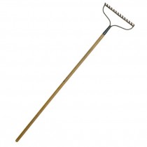 RAKE-Steel Bow Rake W/Wood Handle