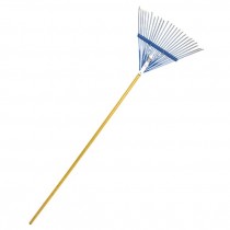 RAKE-Metal Leaf Rake W/Wood Handle