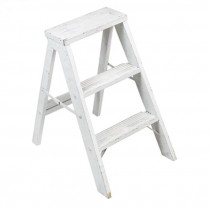 STEP LADDER-White 3 Step Traditional