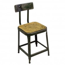 CHAIR-Vintage Metal Industrial Assorted Colors Distressed