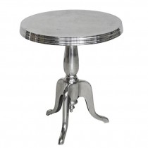 TABLE-Cafe Table-Silver W/Tripod Base