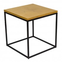 END TABLE-Black Frame Wood Top