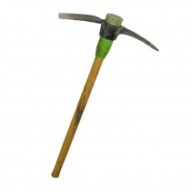 Miner's Pick/Wood Handle W/Green at Top