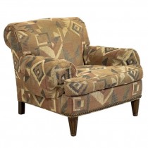CHAIR-Upholstered Arm-Aztec Print- Multi Colored