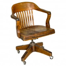 CHAIR-Arm/Bank of England Swivel W/Wheels