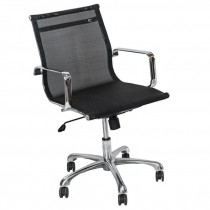 CHAIR-Black Mesh Office Chair/Chrome Arms & Base