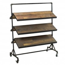 Rustic Shoe Rack, (Double Sided), 6 Slanted Shelves