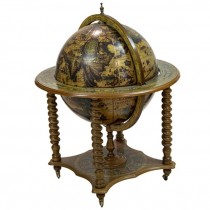 Globe Bar- Acutal Globe on Wheels-Opens Up to be A Bar