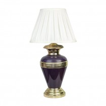 TABLE LAMP-Burgundy & Gold Urn