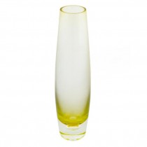 VASE-15.5"-YELLOWISH GLASS