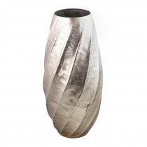 VASE-Tall Rose Swirl Aluminum